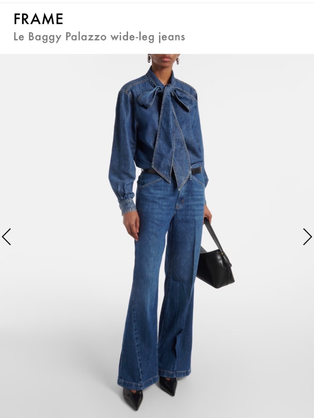 NWT Frame Le Baggy Palazzo Wide Leg Jeans Size 28 $288 MSRP - Picture 2 of 8